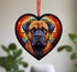 Bullmastiff Stained Glass Effect Heart Suncatcher